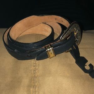 NEW TONY LAMA MADE IN USA BLAKE LEATHER WOMEN BELT (38)
